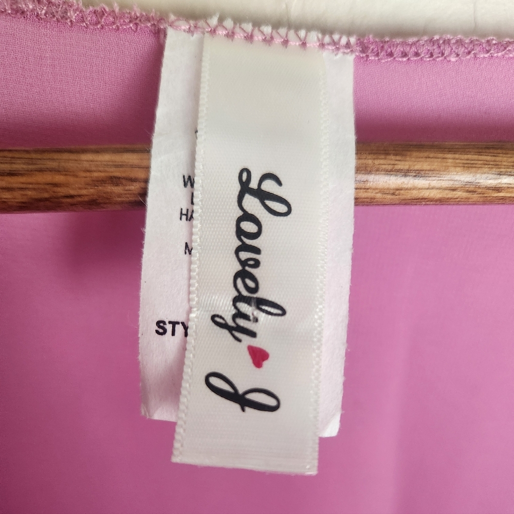 Pink Open Front Kimono Cardigan - Picture 3 of 6